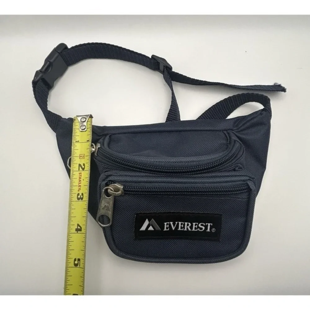 Youth Everest Waist Fanny Pack Blue Double Pocket Unisex‎